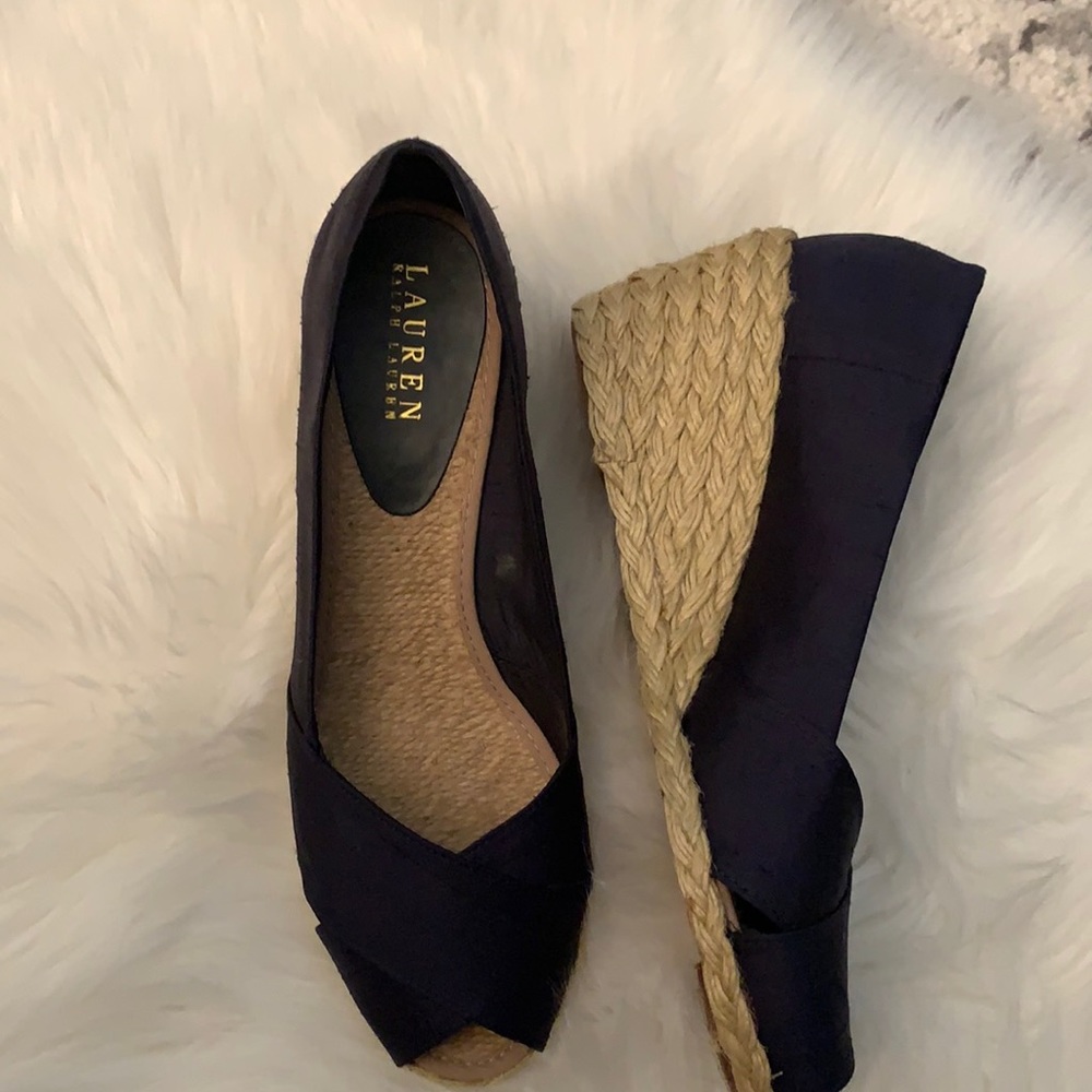 Lauren Ralph Lauren Size 10 wedges Dark Navy